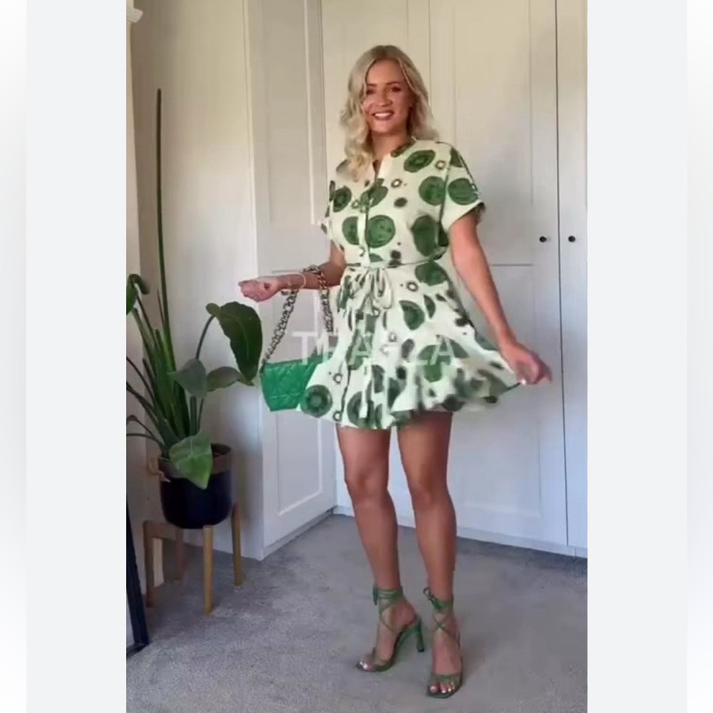ZARA PRINTED SHORT DRESS - Picture 12 of 16